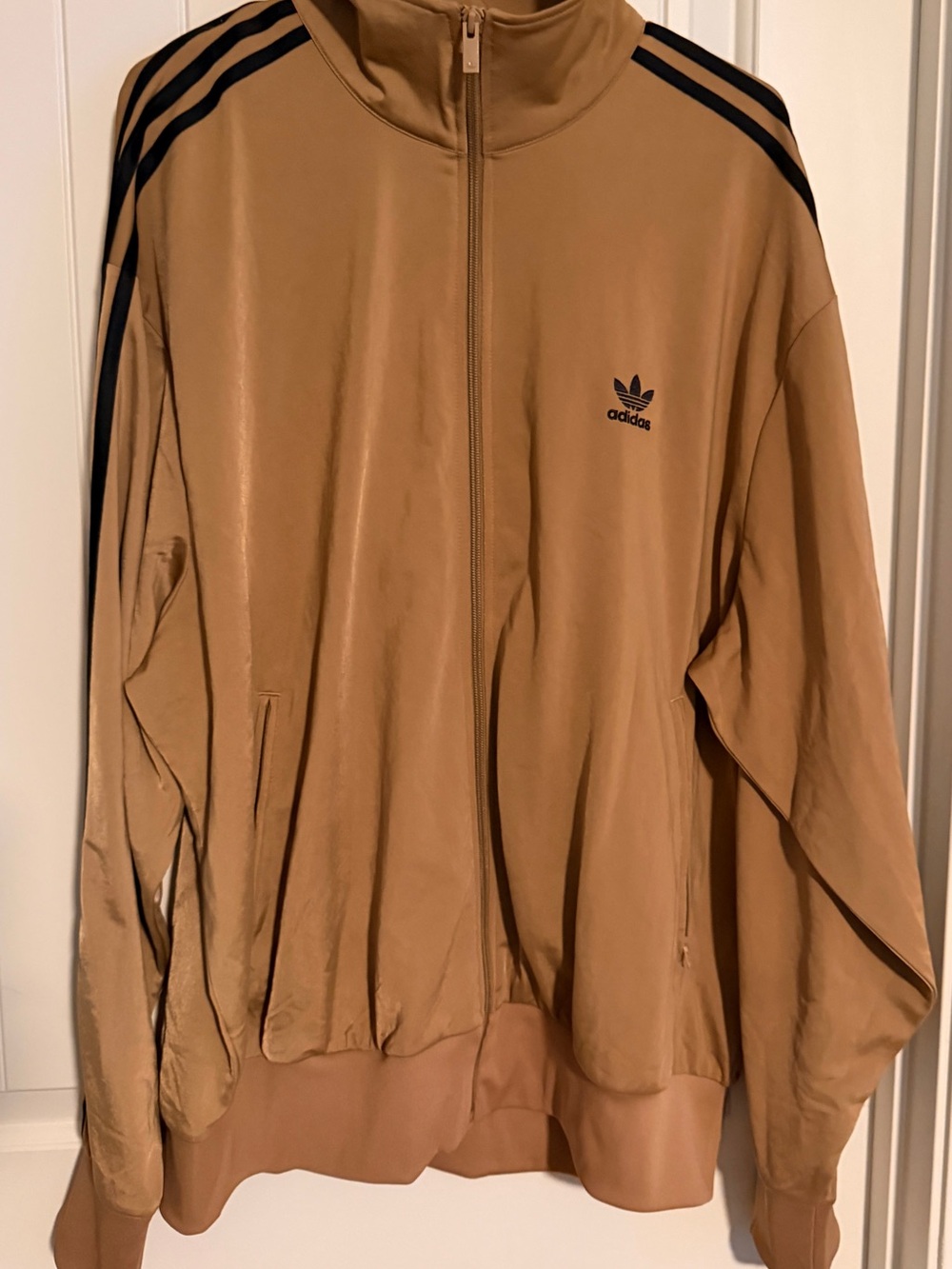 Adidas Firebird TT Track Men Jacket Size XL Cardboard Brown